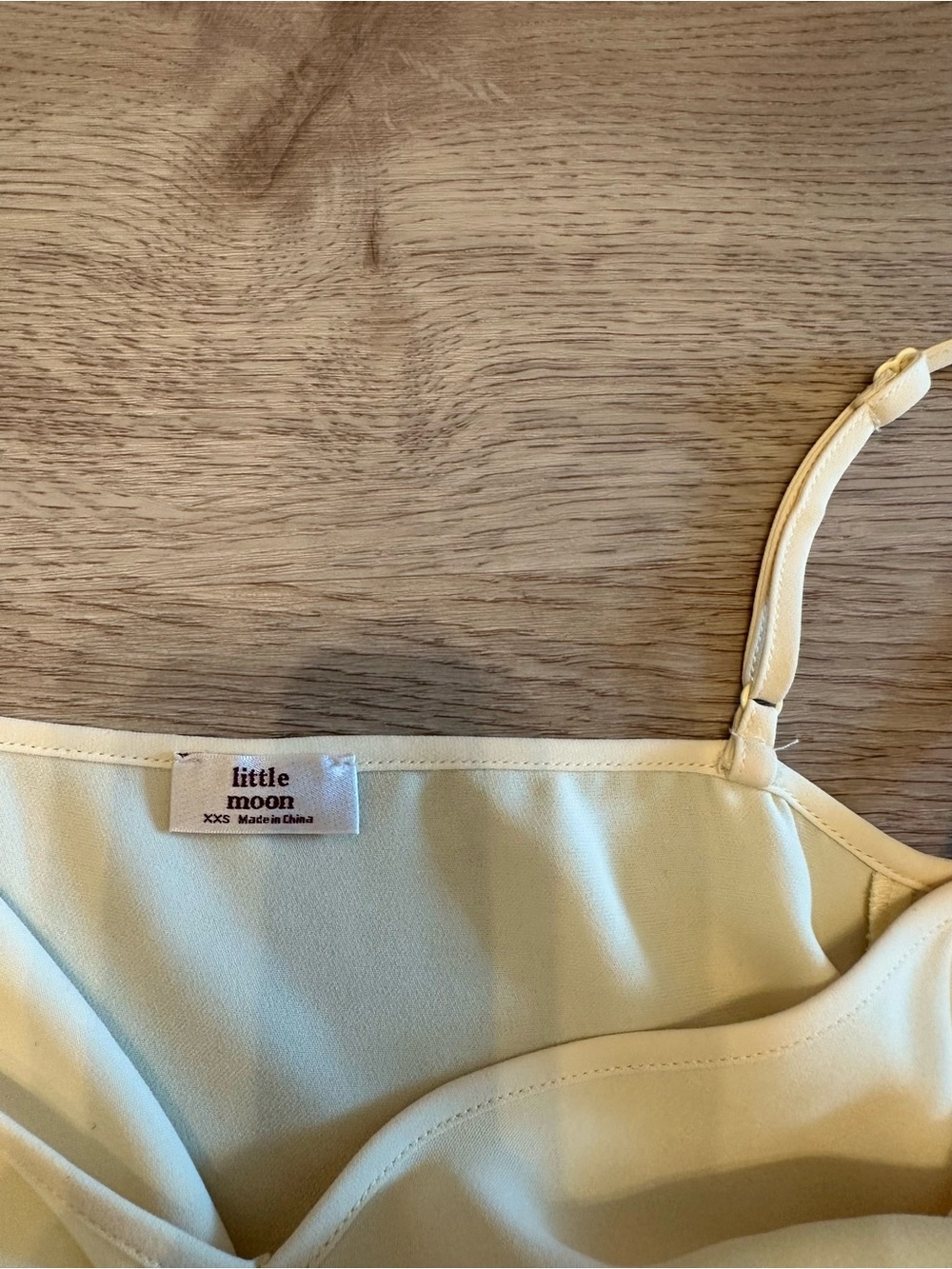 Little Moon Butter Yellow Lace-Trim Slip dress - Picture 8 of 11